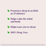 Natrol Sleep+ Calm Gummies back view with ingredient list