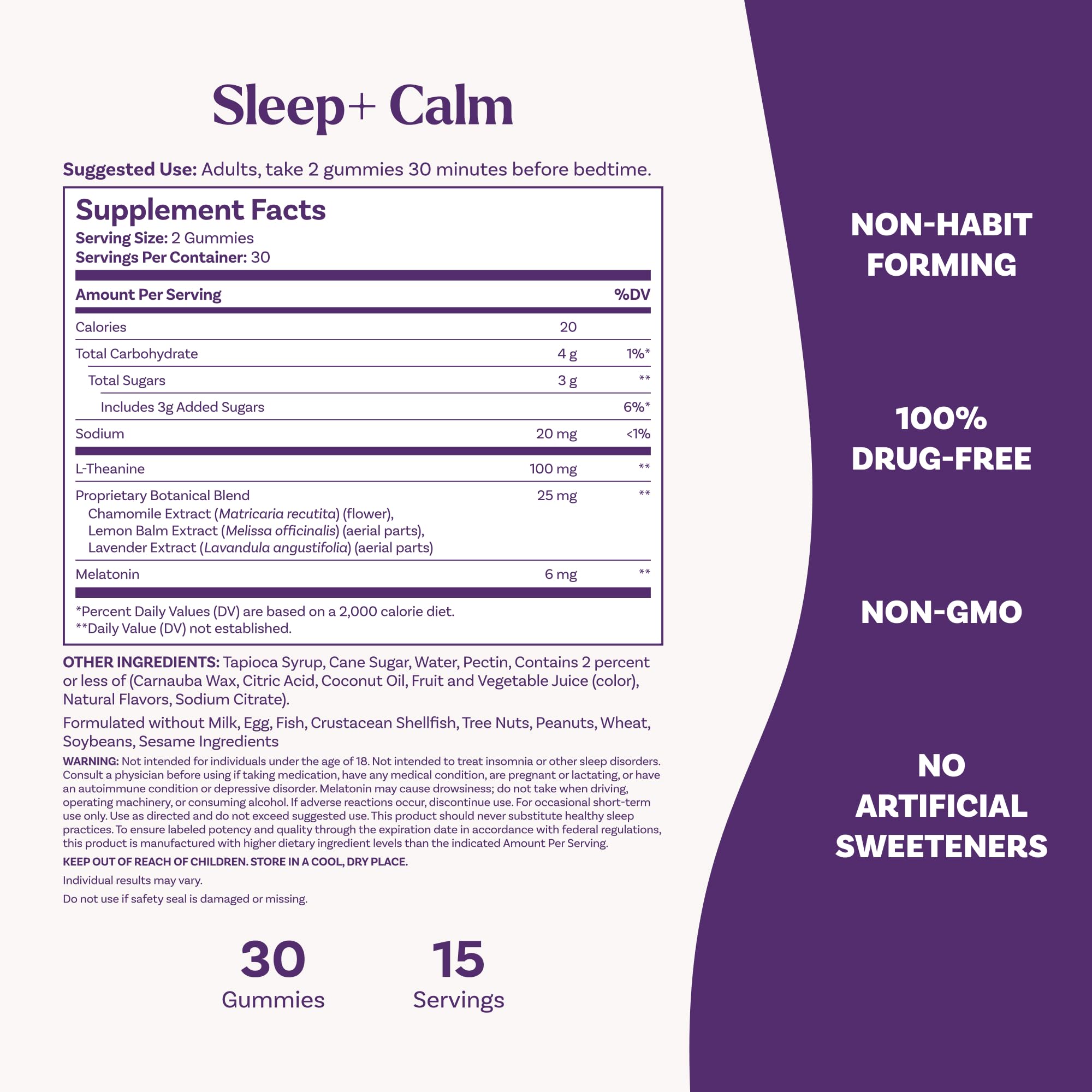 Natrol Sleep+ Calm Gummies packaging with clear label