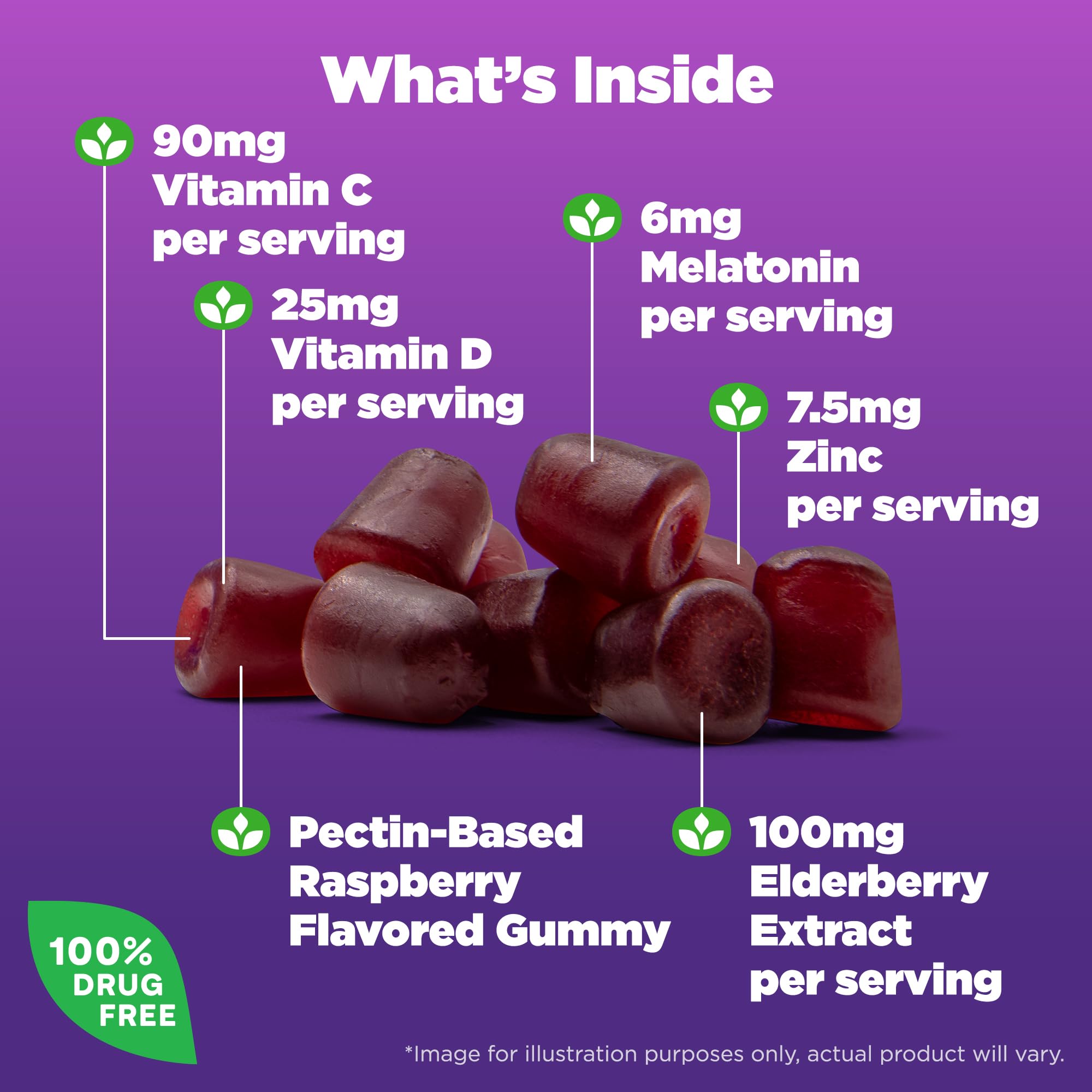 Natrol Sleep+ daily wellness Health Gummies close-up of gummy texture