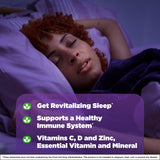 Natrol Sleep+ daily wellness Health Gummies displayed with fresh elderberries