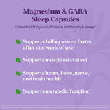 Natrol Sleep & Restore Capsules 100mg Magnesium Glycinate back view