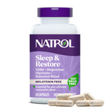 Natrol Sleep & Restore Capsules 100mg Magnesium Glycinate front view