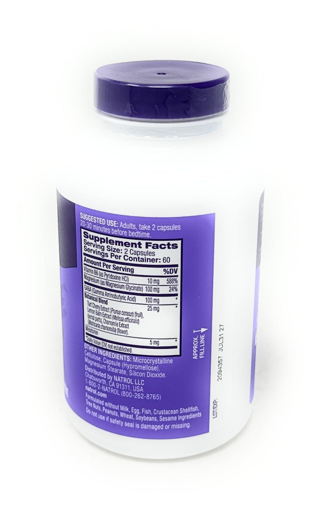Natrol Sleep & Restore Capsules bottle with label