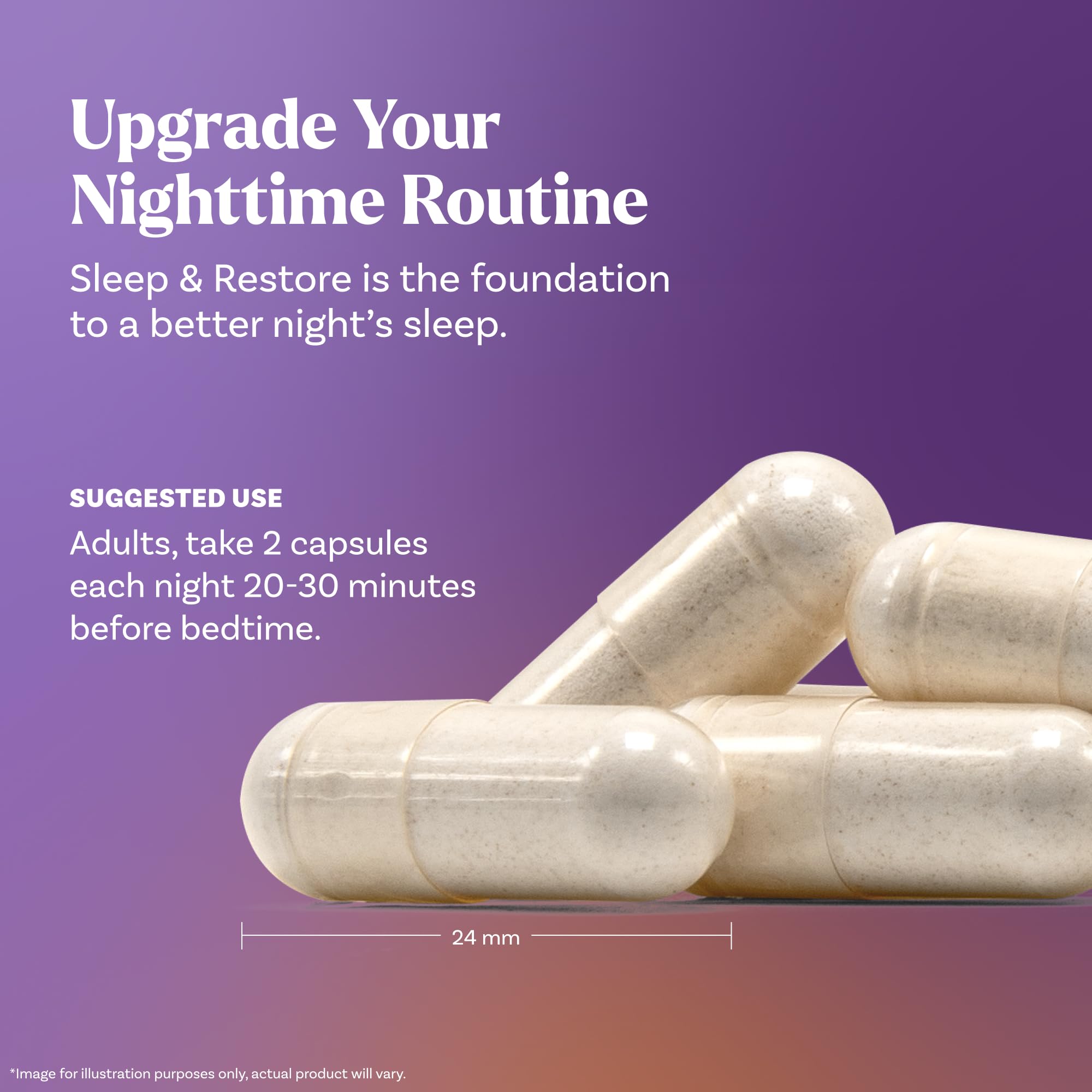 Natrol Sleep & Restore Capsules close-up of the capsule