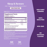 Natrol Sleep & Restore Capsules with a glass of water