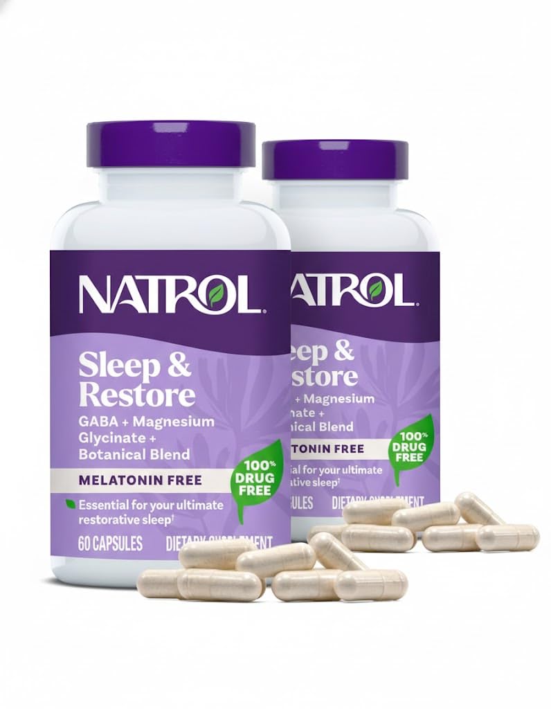 Natrol Sleep & Restore Magnesium Glycinate Capsules front view