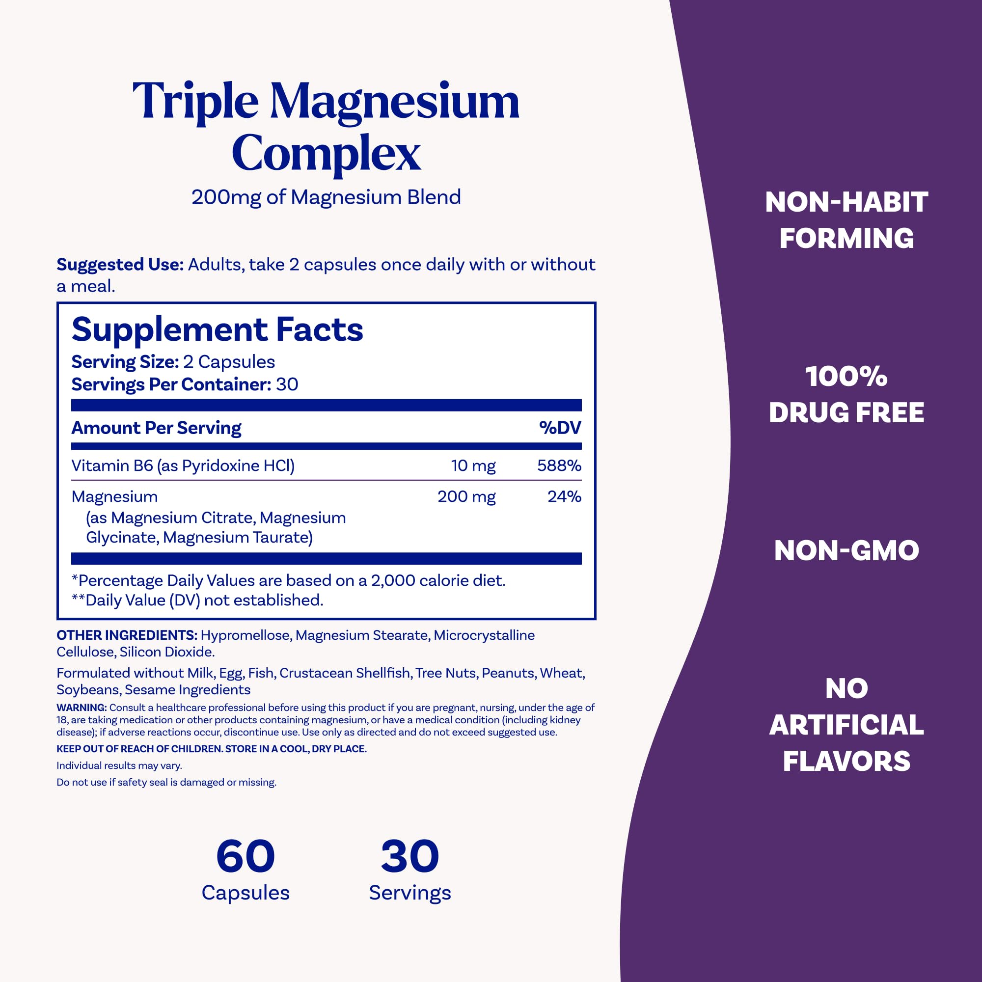 Natrol Triple Magnesium Complex 200mg bottle with label