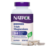 Natrol Triple Magnesium Complex 200mg capsules front view