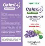 Nattura Calm24 Lavender Oil Softgels side view showing softgels