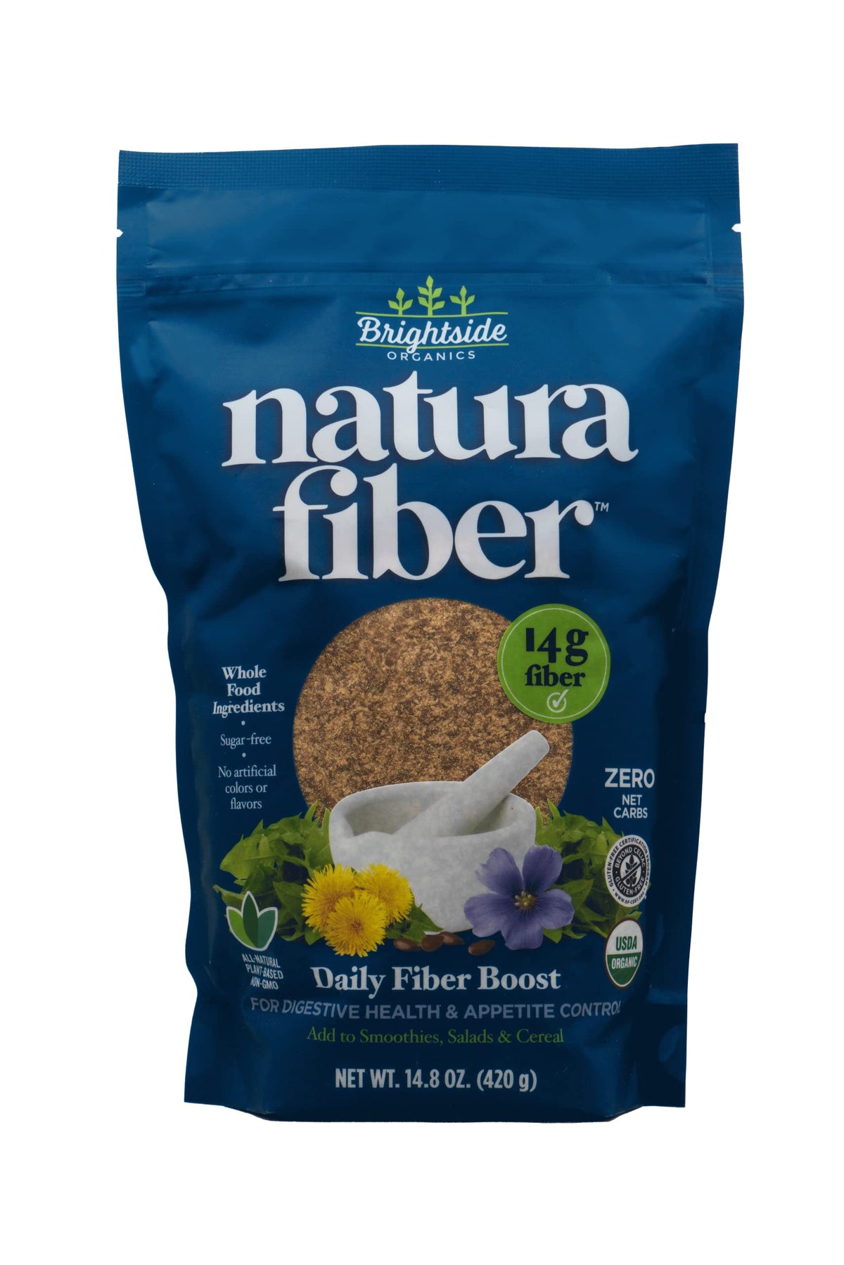 Natura Fiber Organic Dietary Fiber Blend 448g front view