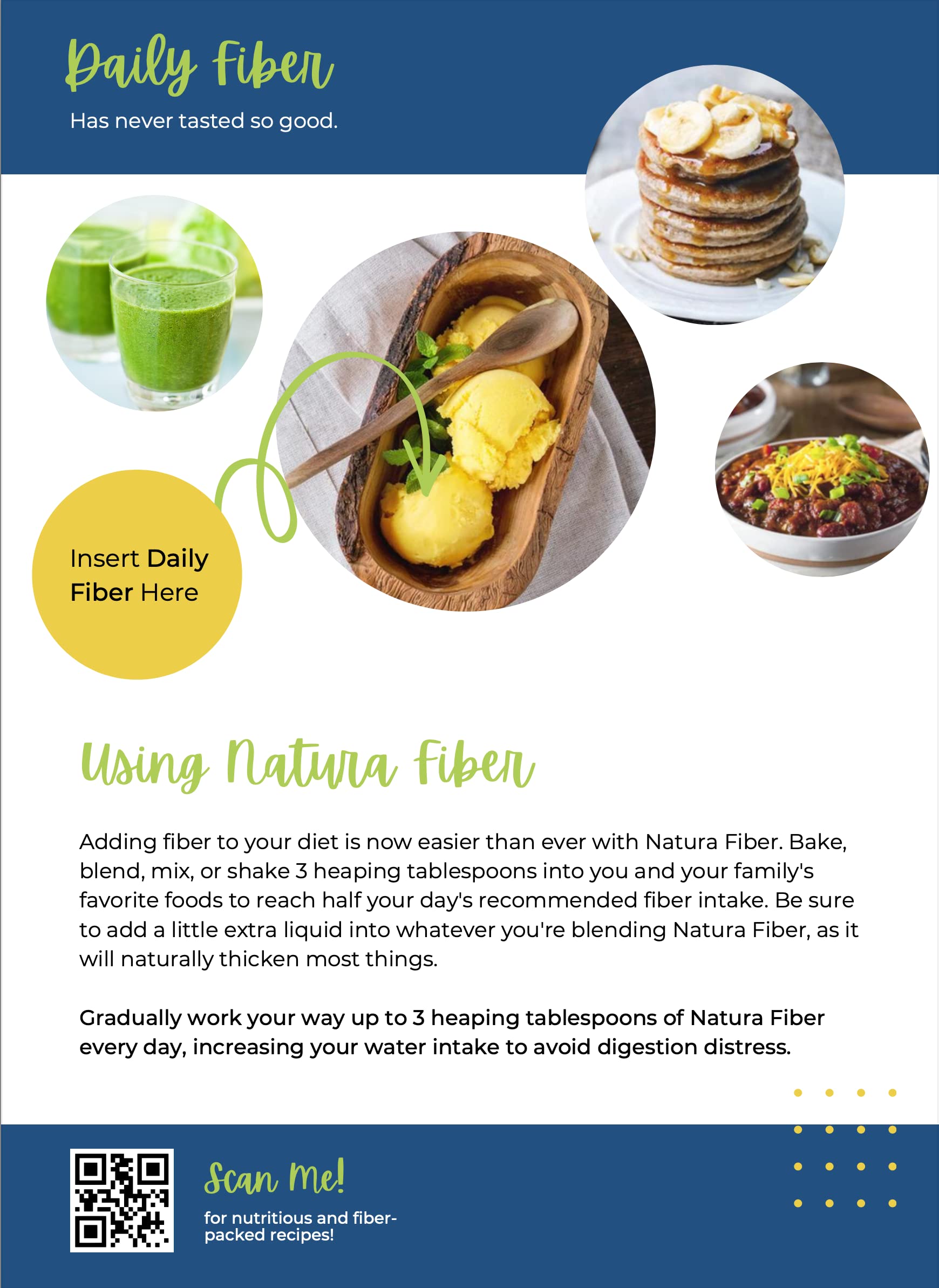 Natura Fiber Organic Dietary Fiber Blend 448g side view