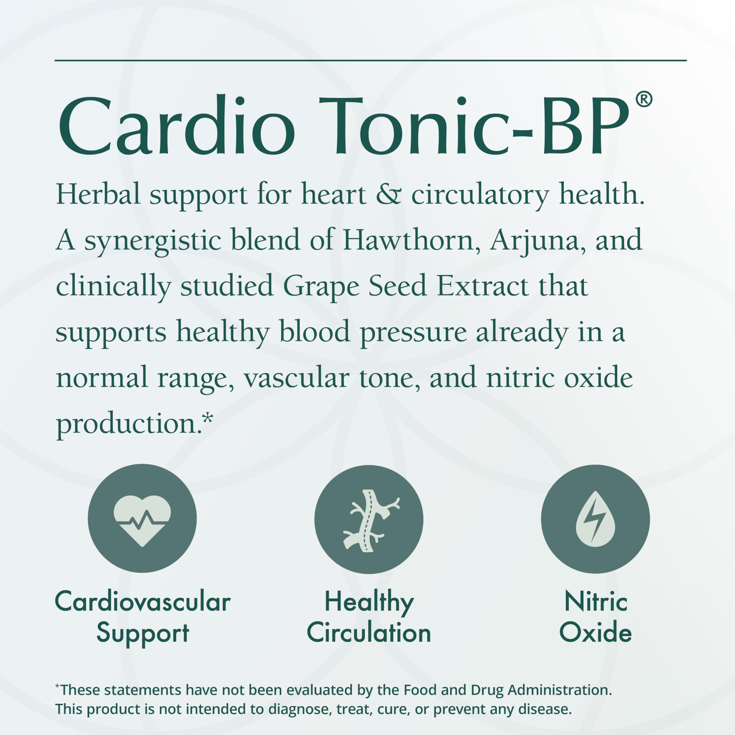 Natura Health Products Cardio Tonic-BP capsules in a hand