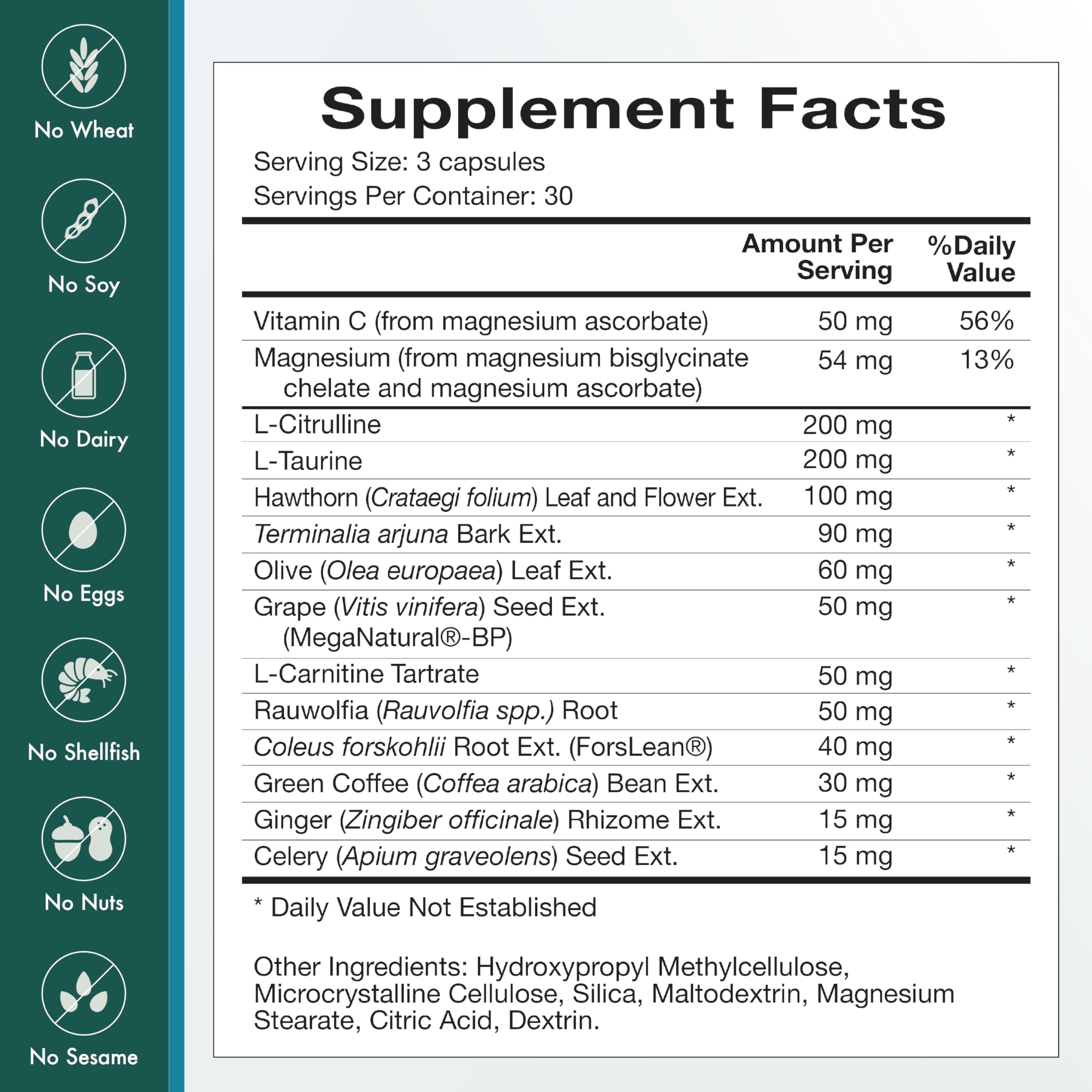 Natura Health Products Cardio Tonic-BP ingredients list