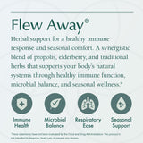 Natura Health Products Flew Away Elderberry Capsules bottle with cap open