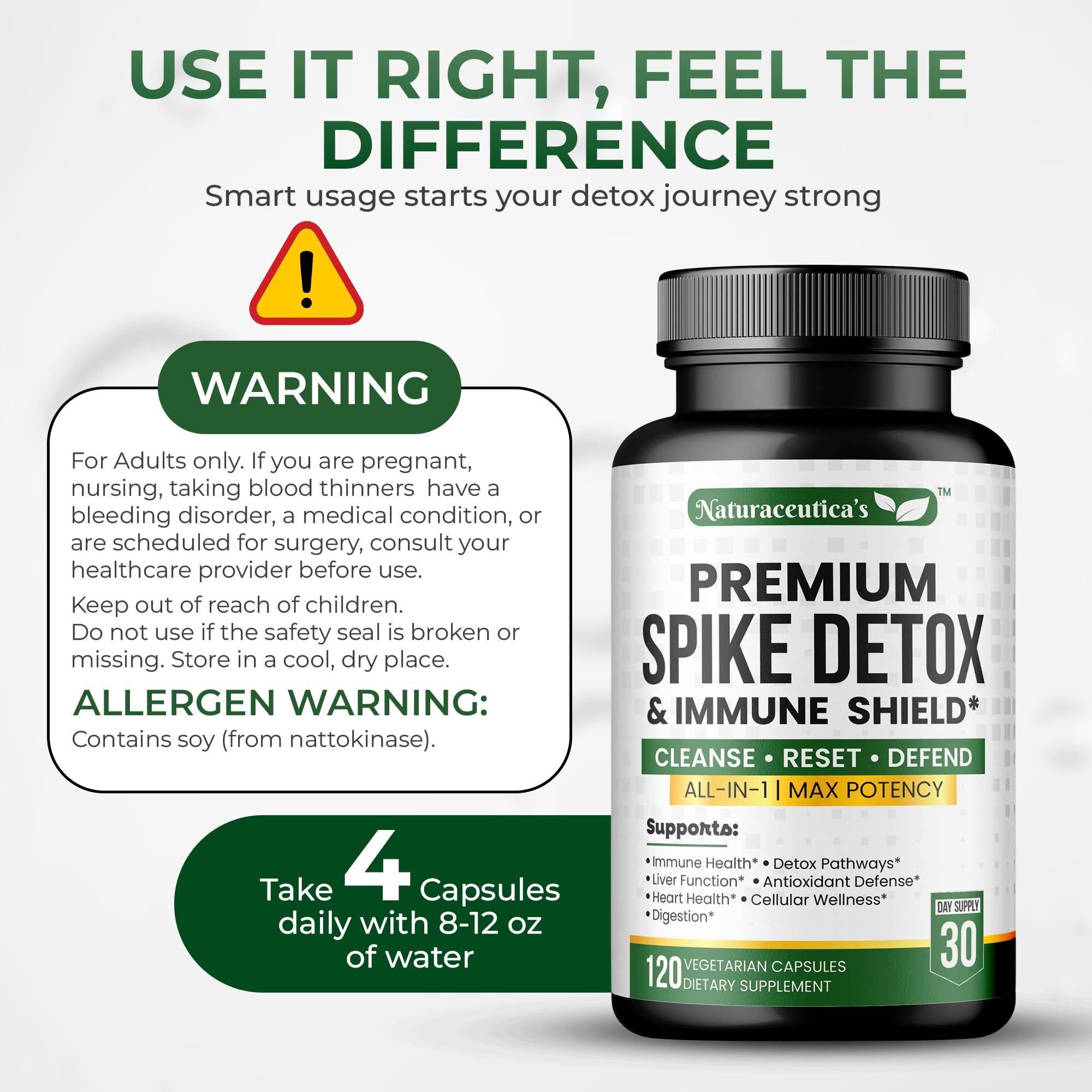 Naturaceutica's Advanced Wellness Formula packaging dimensions