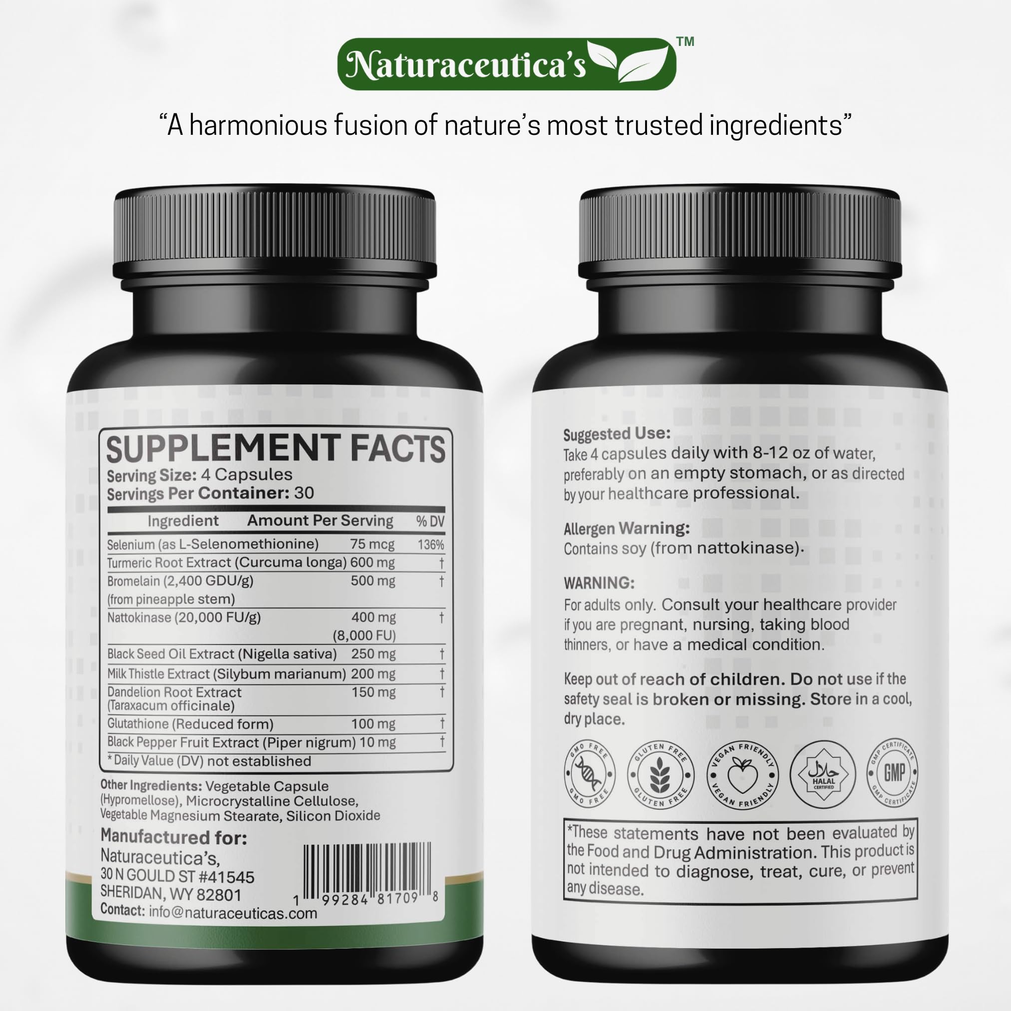 Naturaceutica's Advanced Wellness Formula showing product label
