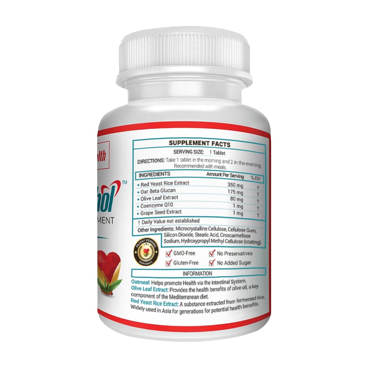 Naturachol Advanced Cholesterol Support Formula bottle with 90 tablets
