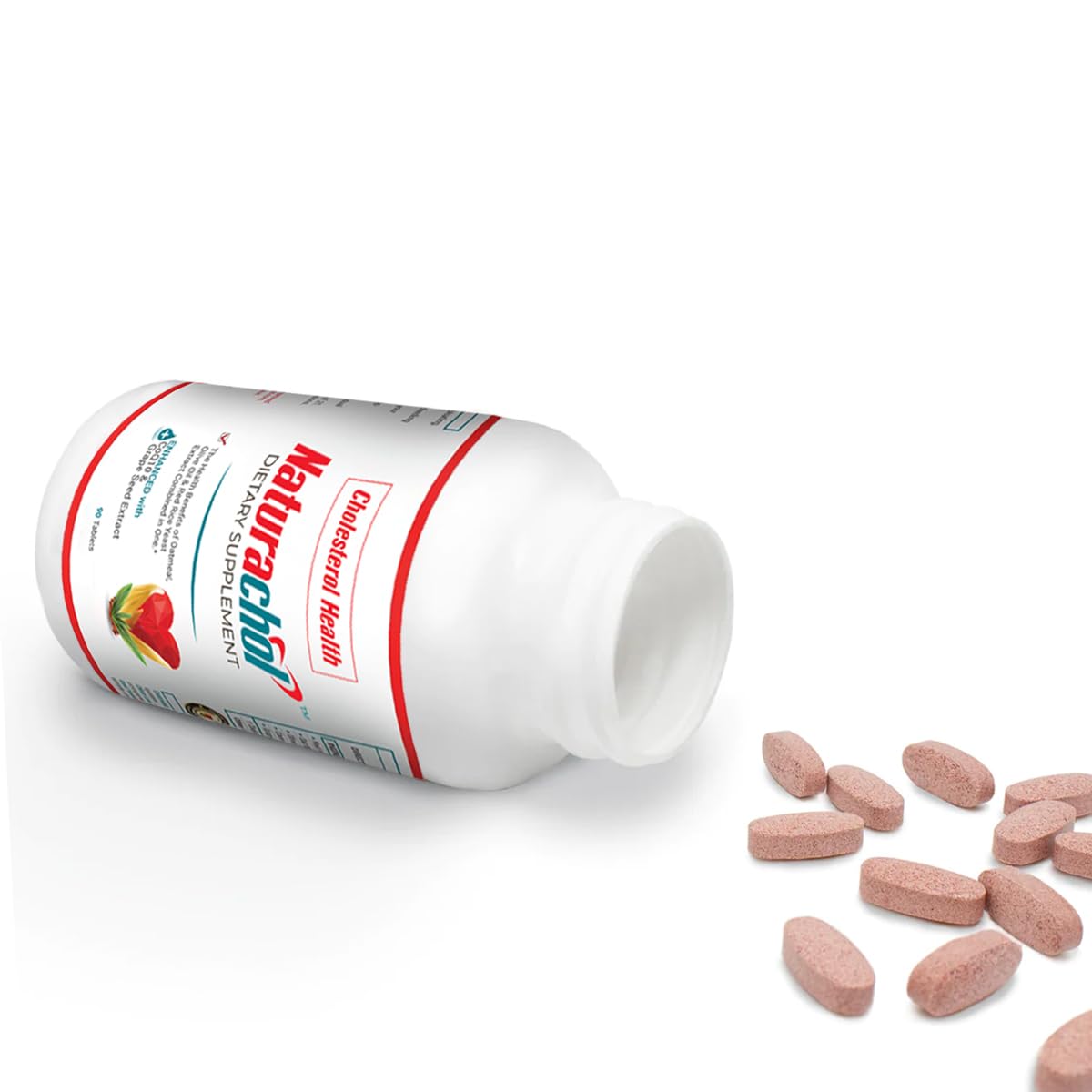 Naturachol Advanced Cholesterol Support Formula on a wooden table