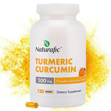 Naturafic Turmeric Curcumin Capsules 500mg front view