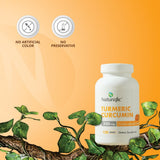 Naturafic Turmeric Curcumin Capsules 500mg on wooden table