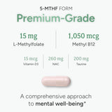 Natural Approach B9 (Folic Acid) capsules in bottle