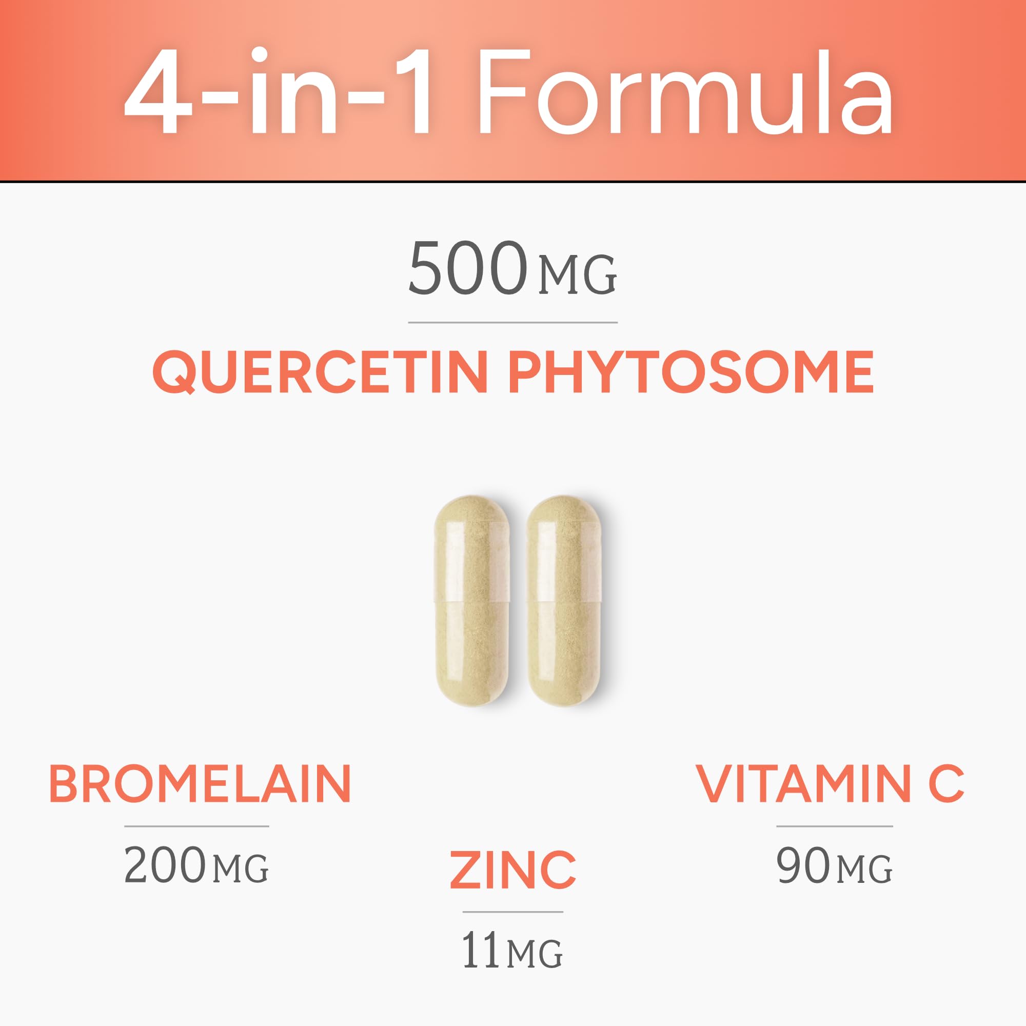 Natural Approach Quercetin 500mg supplement bottle with label