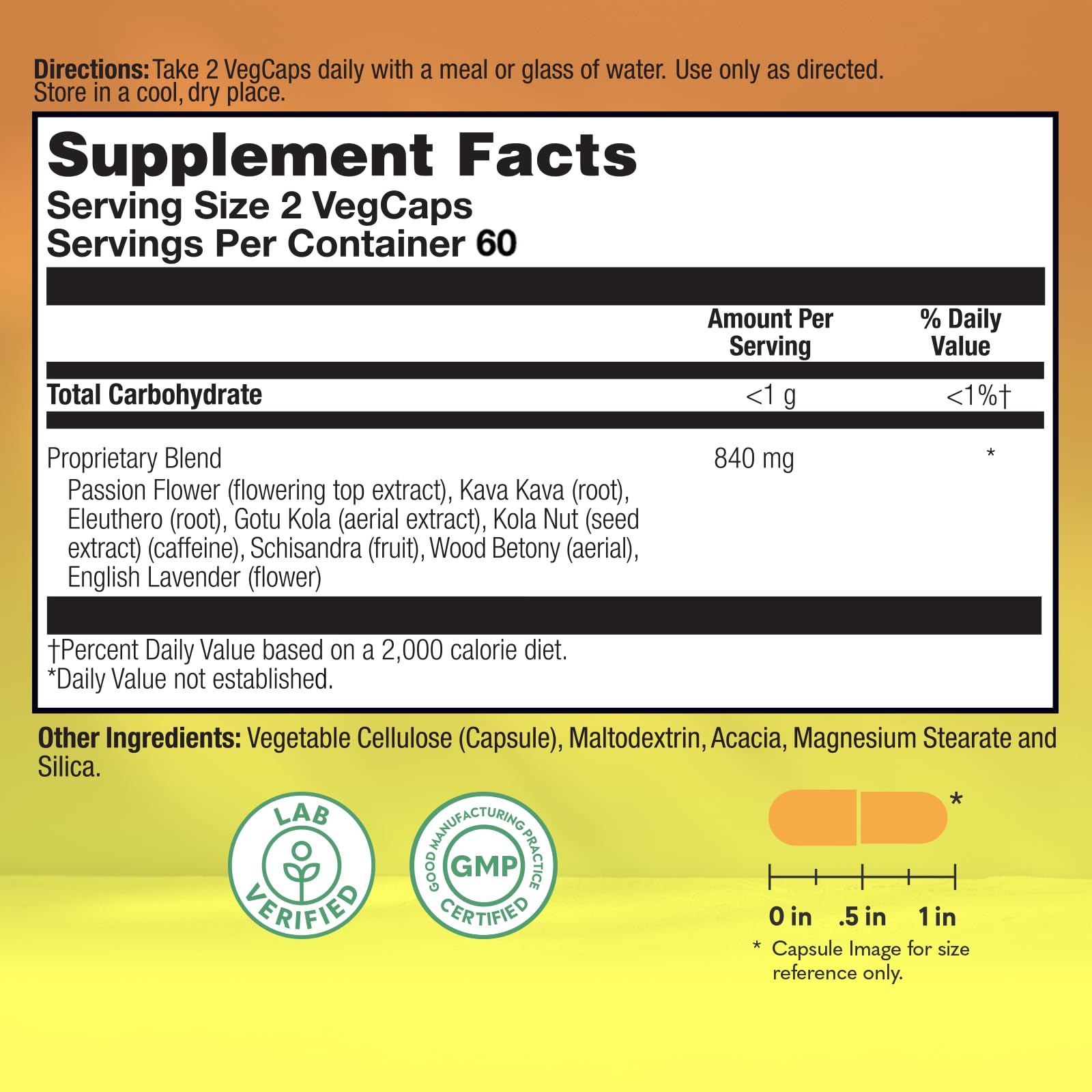 Natural Balance Happy Camper Kava Kava Supplement back view