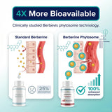 Natural BioScience Berberine Phytosome Capsules 550mg bottle side view