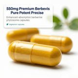 Natural BioScience Berberine Phytosome Capsules 550mg close-up of capsules