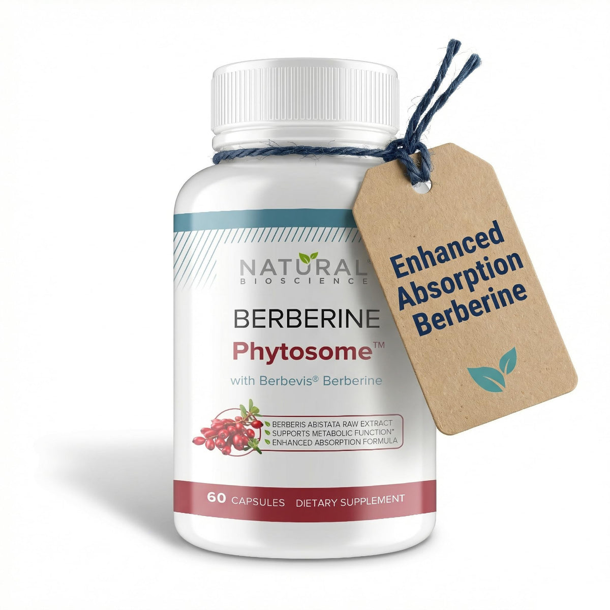 Natural BioScience Berberine Phytosome Capsules 550mg front view
