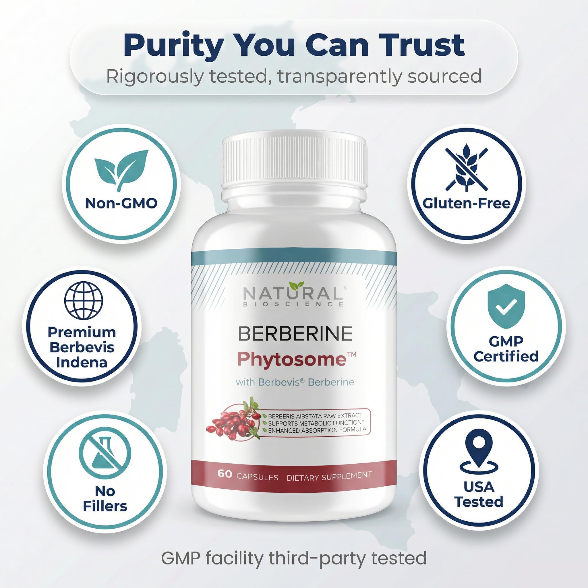 Natural BioScience Berberine Phytosome Capsules 550mg ingredients list