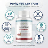 Natural BioScience Berberine Phytosome Capsules 550mg ingredients list