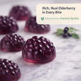 Natural BioScience Elderberry Gummies on a kitchen counter