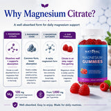 Natural BioScience Magnesium Gummies lifestyle scene with a glass of water