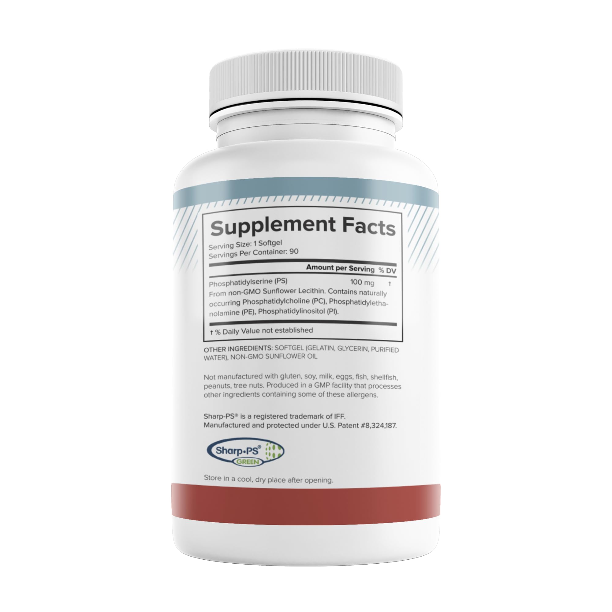 Natural BioScience Phosphatidylserine Supplement 100mg on a wooden table