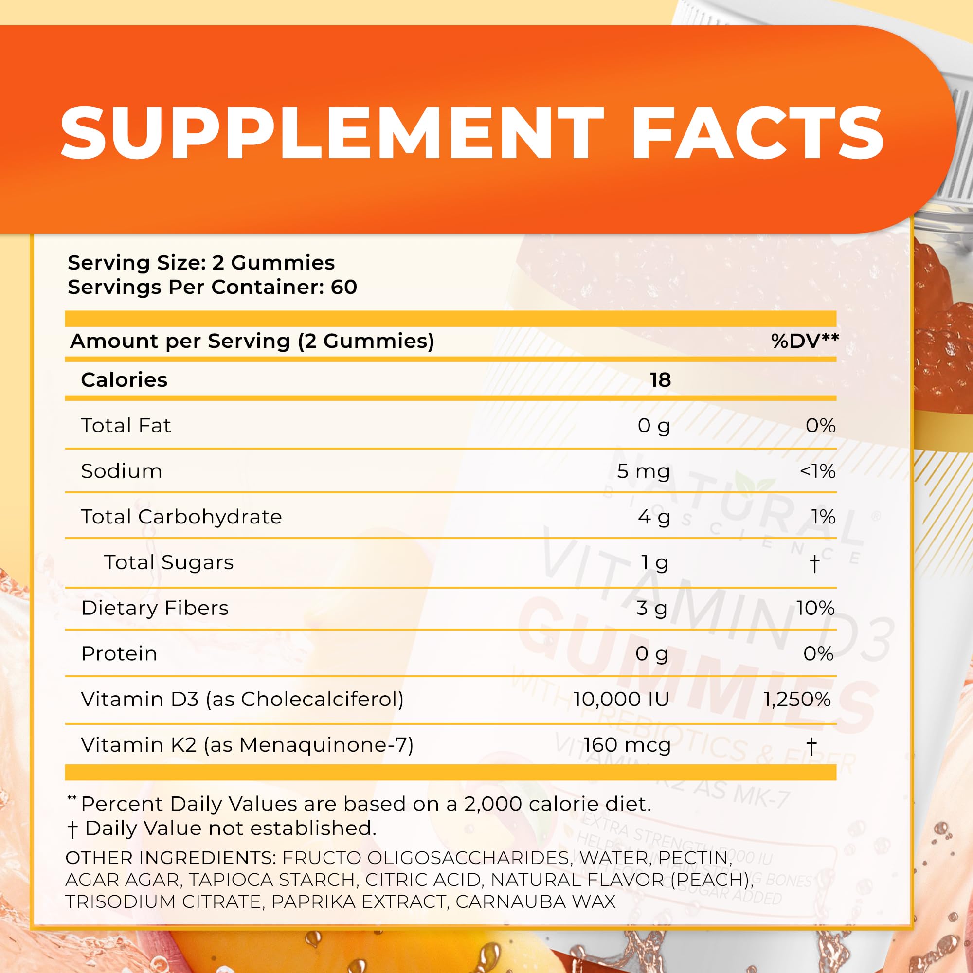 Natural BioScience Vitamin D3 & K2 bottle with a measuring spoon