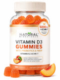 Natural BioScience Vitamin D3 K2 Gummies front view with packaging