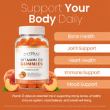 Natural BioScience Vitamin D3 + K2 Gummies with fresh peaches