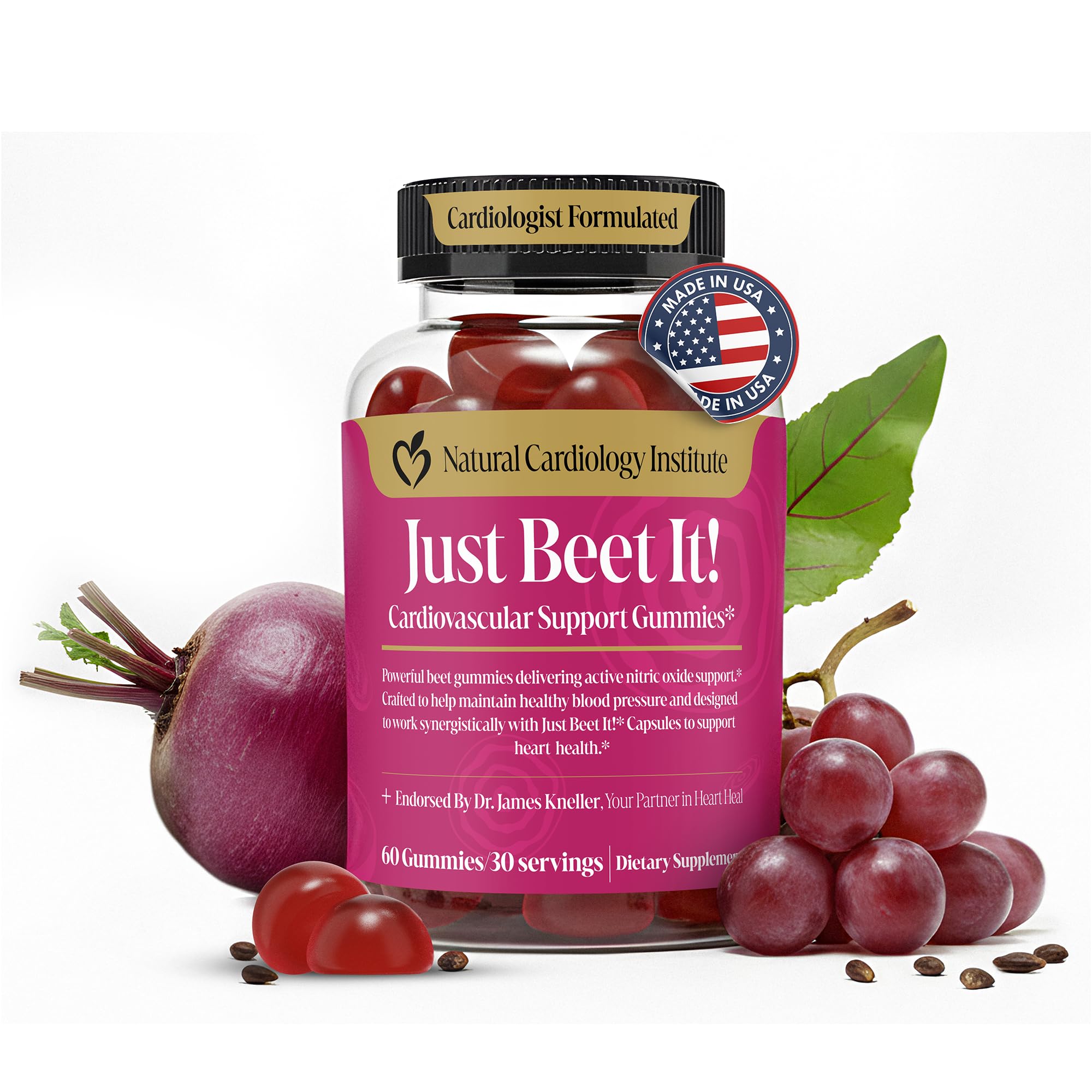 Natural Cardiology Institute Beet Root Gummies front view