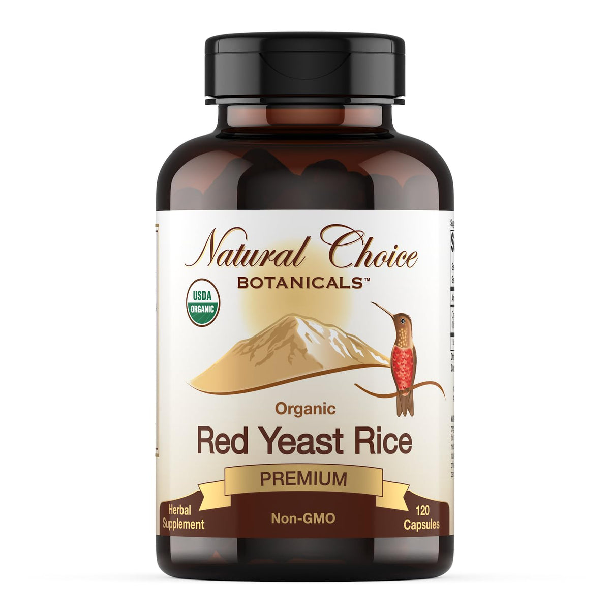 Natural Choice Botanicals Red Yeast Rice 600mg capsules front view
