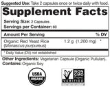 Natural Choice Botanicals Red Yeast Rice 600mg capsules side view
