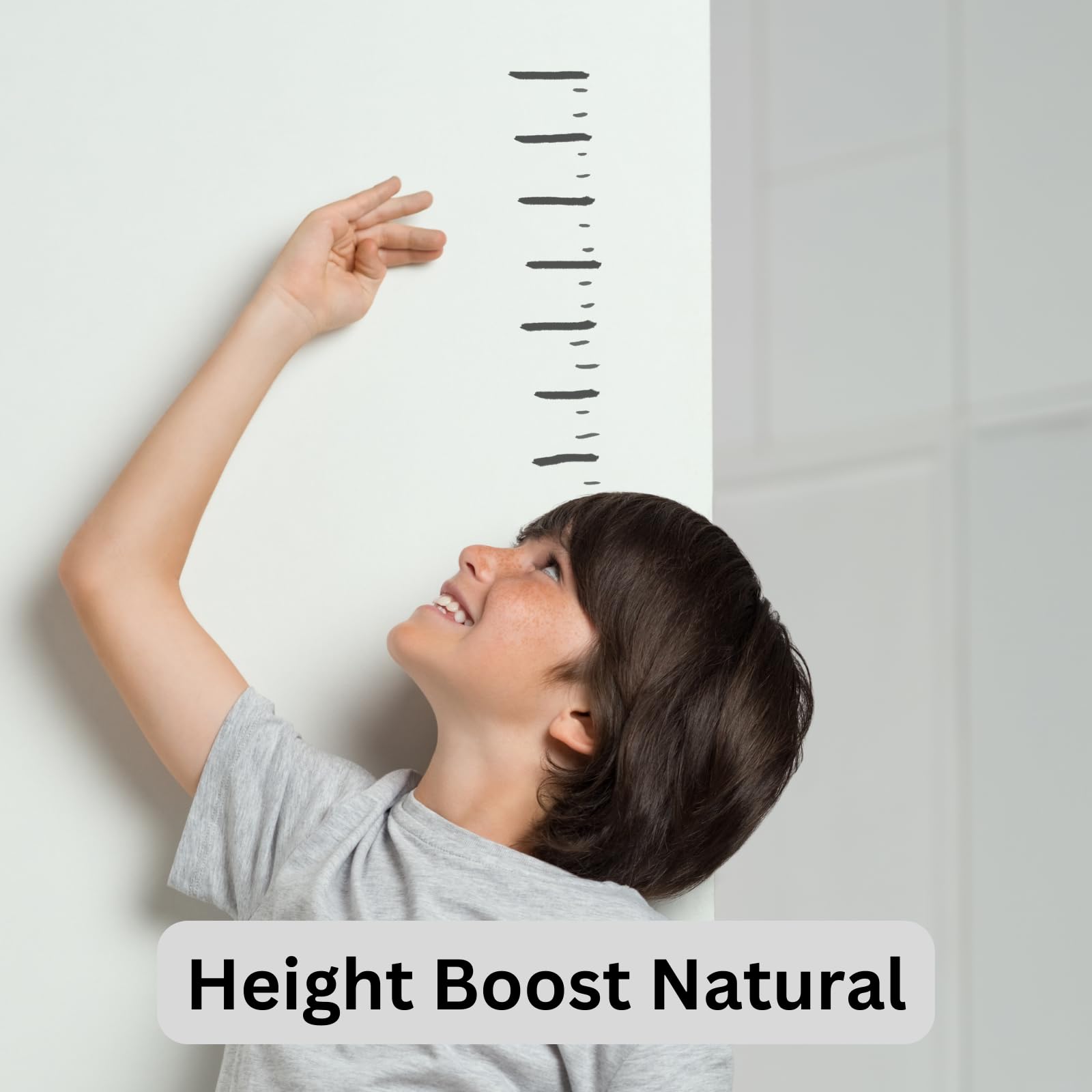 Natural Curves Height Support Gummies for Kids on a wooden table
