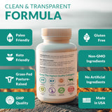 natural elements Collagen Peptides Supplement bottle on a wooden table