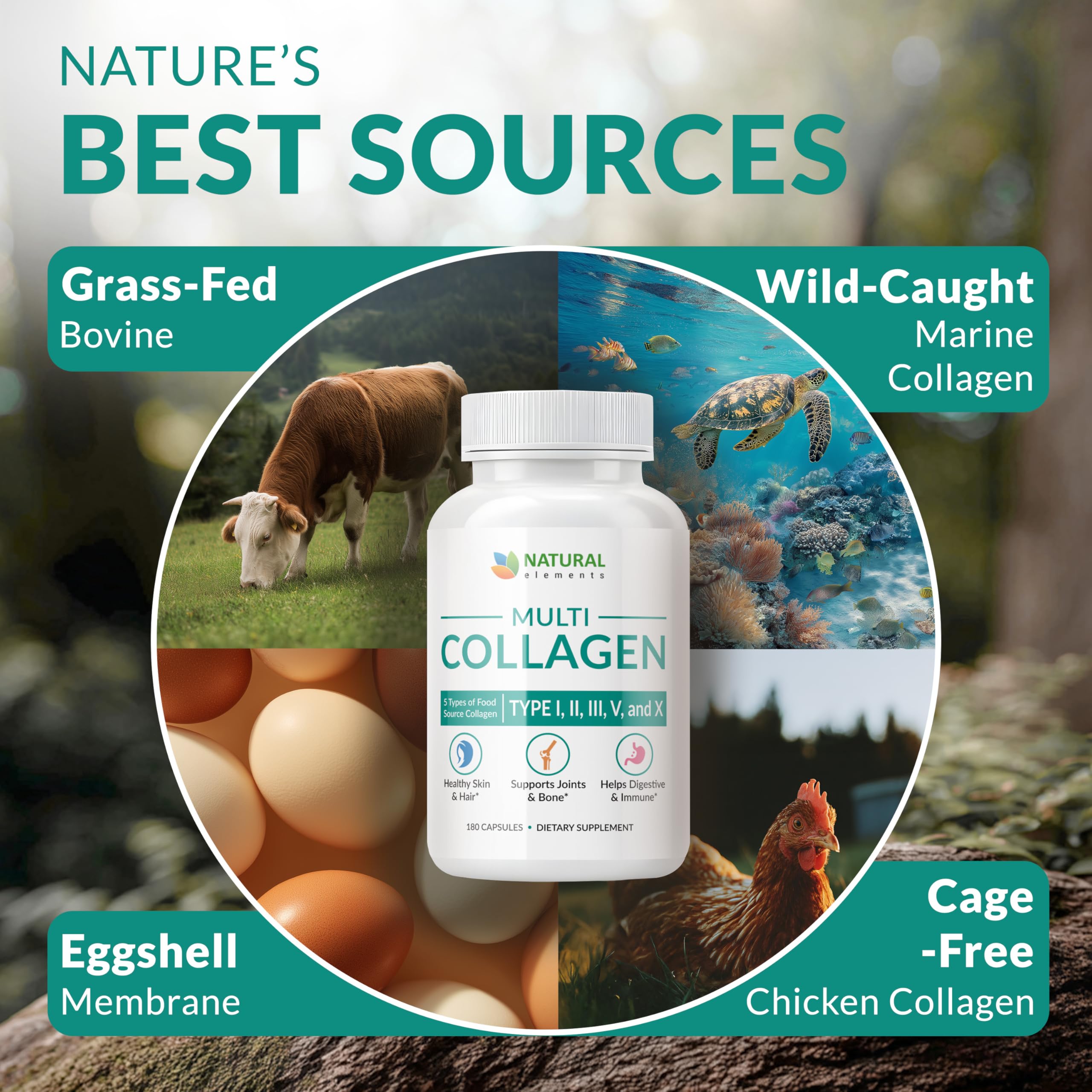 natural elements Collagen Peptides Supplement ingredients list