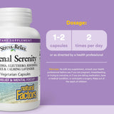 Natural Factors Adrenal Extracts 59g back view with ingredient list