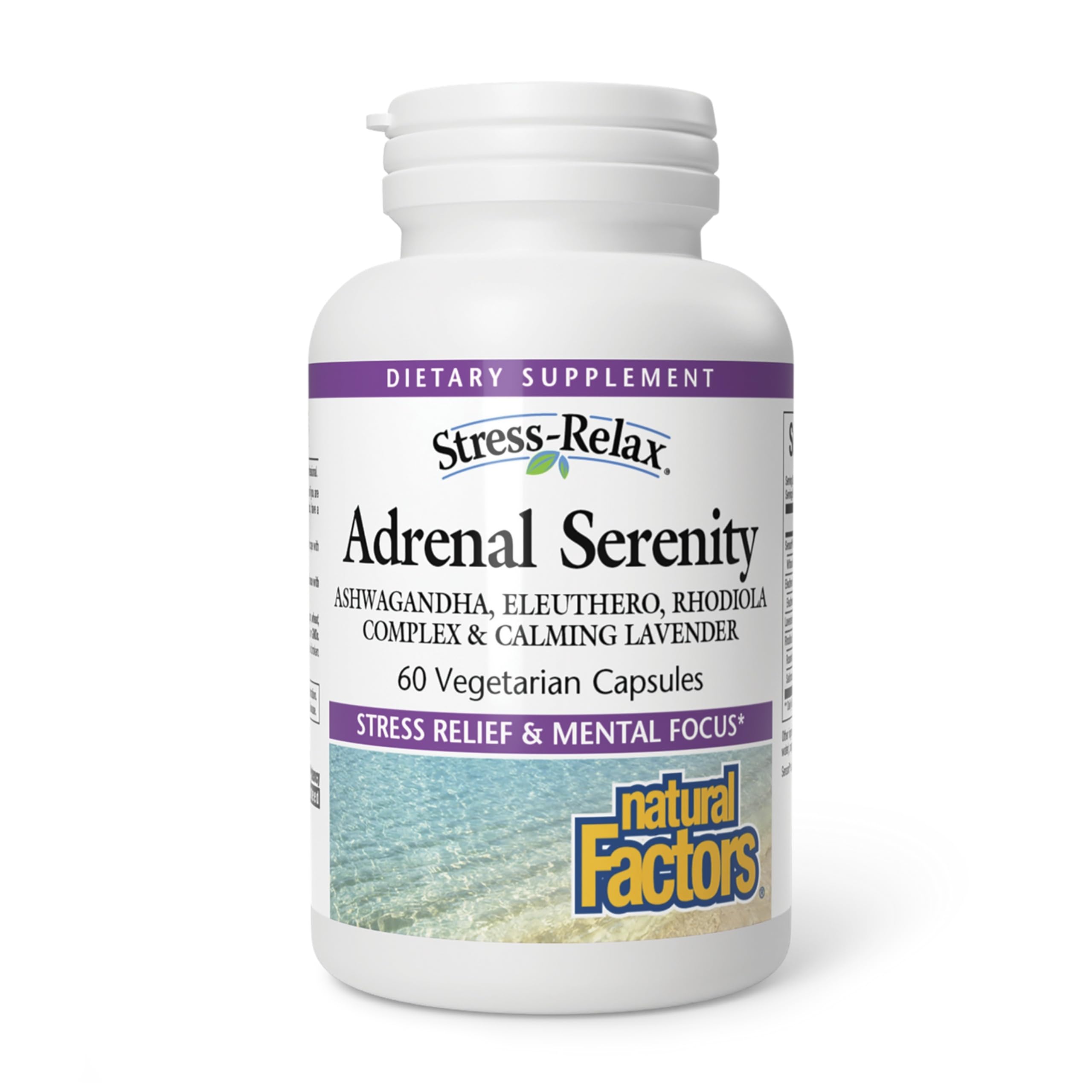 Natural Factors Adrenal Extracts 59g front view with label