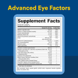 Natural Factors Advanced Eye Factors capsules on a wooden surface