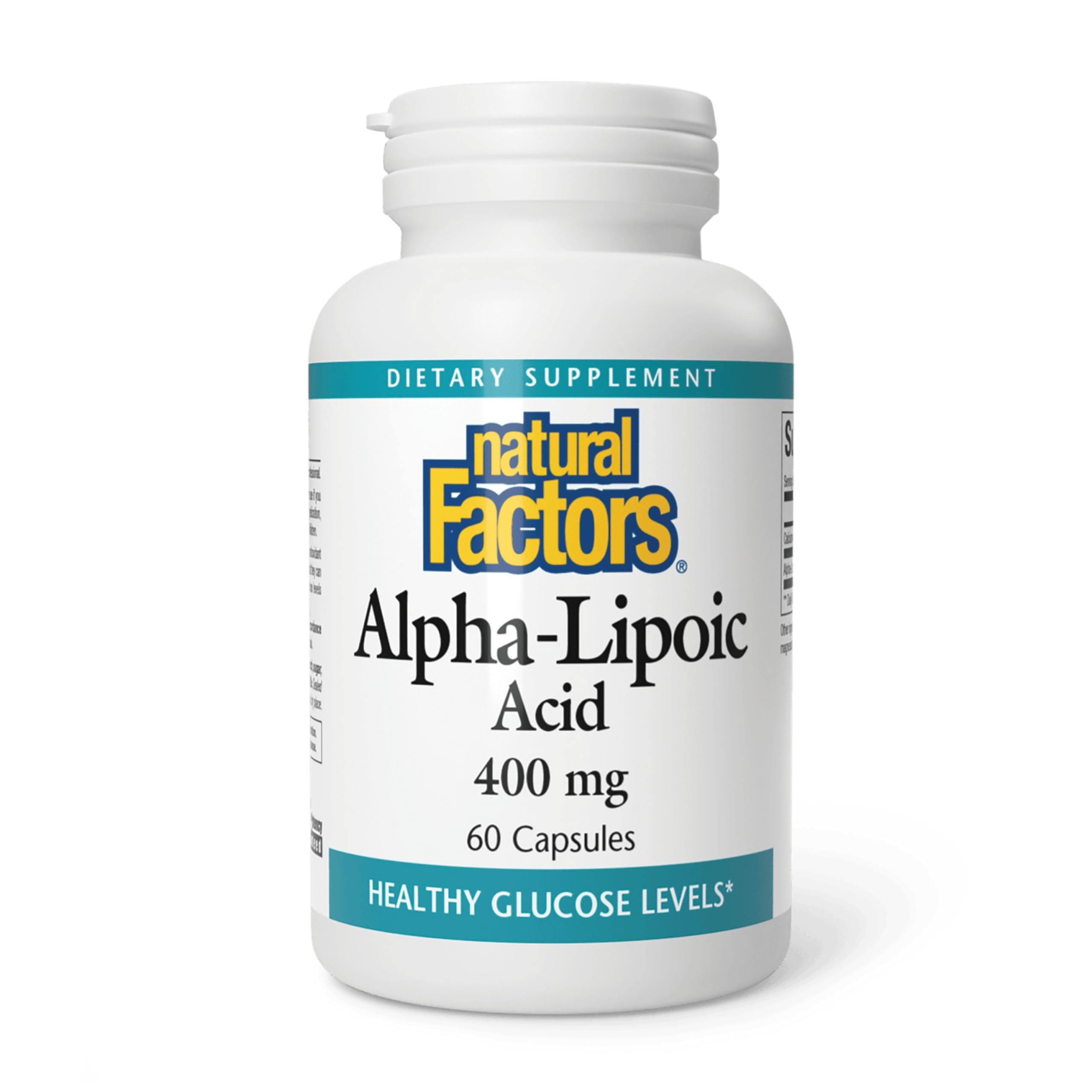 Natural Factors Alpha-Lipoic Acid 400 mg supplement front view