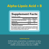 Natural Factors Alpha-Lipoic Acid 600 mg supplement with ingredients list