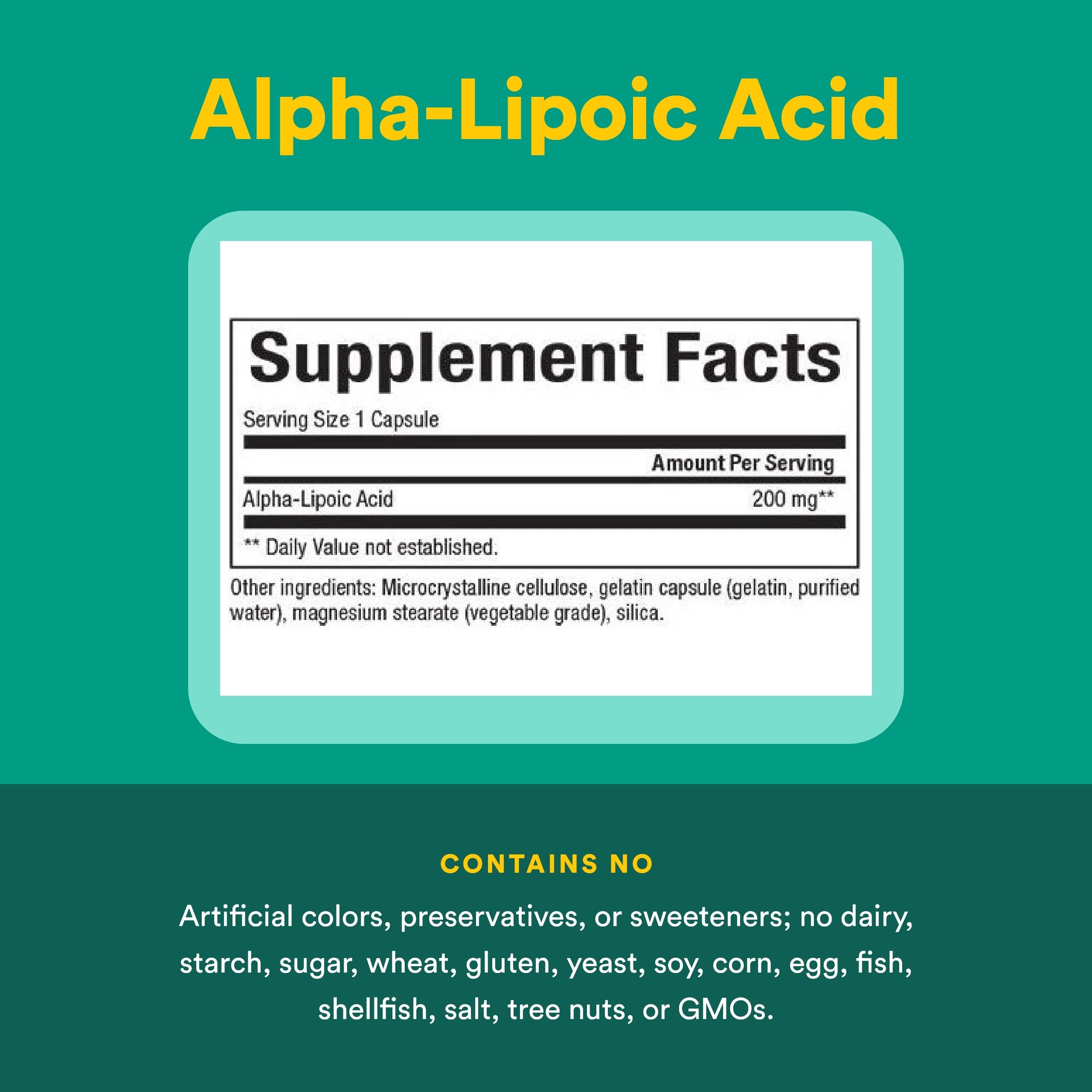 Natural Factors Alpha Lipoic Acid 600mg supplement capsule close-up